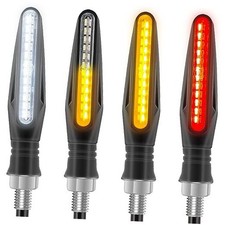 4PCS Motorcycle Indicators - Flowing Turn Signal Lights, Daytime Size A
