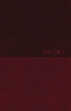 NKJV, Thinline Bible, Compact, Leathersoft, Burgundy, Red Letter, Comfort Print: