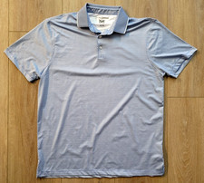 Hickey Freeman Men's Short Sleeve Polo Shirt Size Medium Blue Geometric