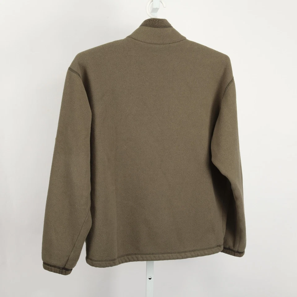 Pullover Lowe Alpine polar para hombre mediano oliva 1/4 cremallera bolsillo a presión hecho en EE. UU. Foto 4 de 4