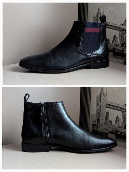 Men Joop! Chelsea Boots Black Leather 44