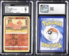 Square Cut - Vulpix 017/195 Silver Tempest - CGC 9 Error - Rev Holo -Pokémon TCG