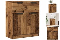 Kommode Schubladenschrank Sideboard Altholz-Optik 60X30X70 Cm Spanplatte