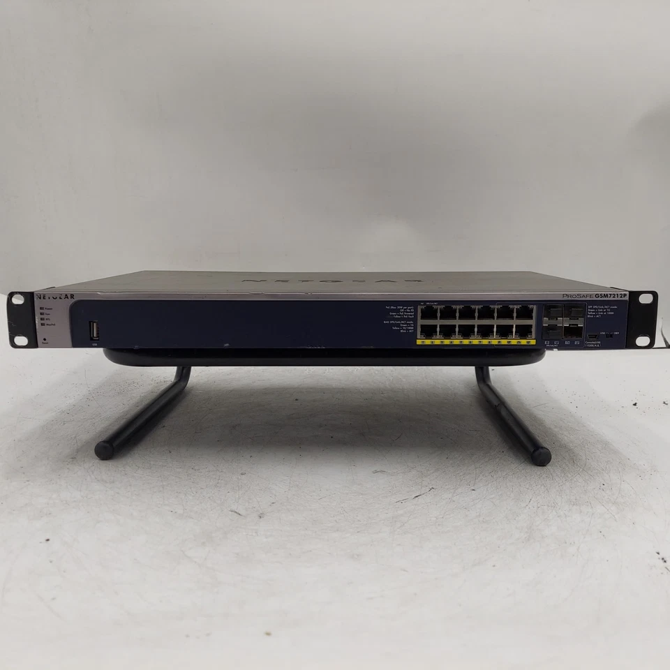 NETGEAR ProSAFE 12-port GIGABIT L2+ POE+ MANAGED SWITCH GSM7212P - Image 2 of 4