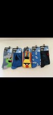 Sesame Street Bert  Friends Lot Of 4 Crew Socks Sock Size 9-13 Novelty New