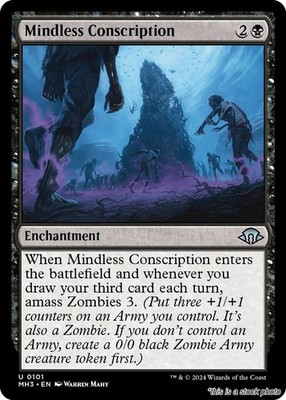 Mindless Conscription MTG Modern Horizons 3 Uncommon Foil NM Pck Fresh
