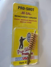Pro-Shot Bore Brush Bronz Bristles Brass Core for .45 cal. Pistol  NEW USA (F-1)