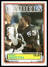 1983 Topps #304 Rod Martin Los Angeles Raiders NM+