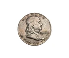 1958-D Franklin Half Dollar 90% Silver Coin - Liberty Bell Denver Mint