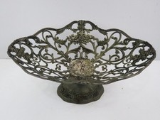 vassoio centro tavola in METALLO colore OTTONE ARGENTO decorato stile antico di