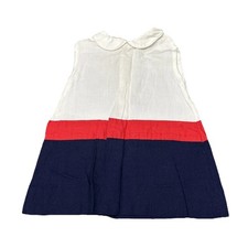 Vintage 1950 s Tiny Town Togs Color Block Sleeveless Shift Dress Toddler Sz 3T