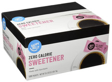 Marca Amazon - Edulcorante de sacarina rosa sin calorías, polvo, paquete, 35,2 onzas