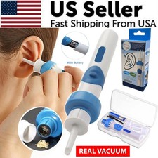 Safety Electric Cordless Vacuum Ear Cleaner Wax Remover Painless Cleaning Tool