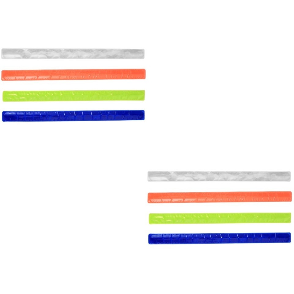 8 Pcs Night Running Slap Bracelets Party Reflective Wristbands Kids ...