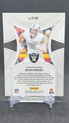 2024 Panini Mosaic #EP-MC Maxx Crosby Epic Performers | eBay