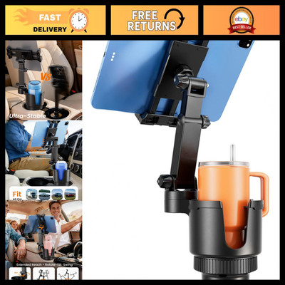 Universal Cup Holder Tablet Mount for Car - Anti-Shake iPad Stand & Drink Holder