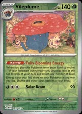Pokemon Vileplume 45/165 151 Reverse Holo 3 Card Lot