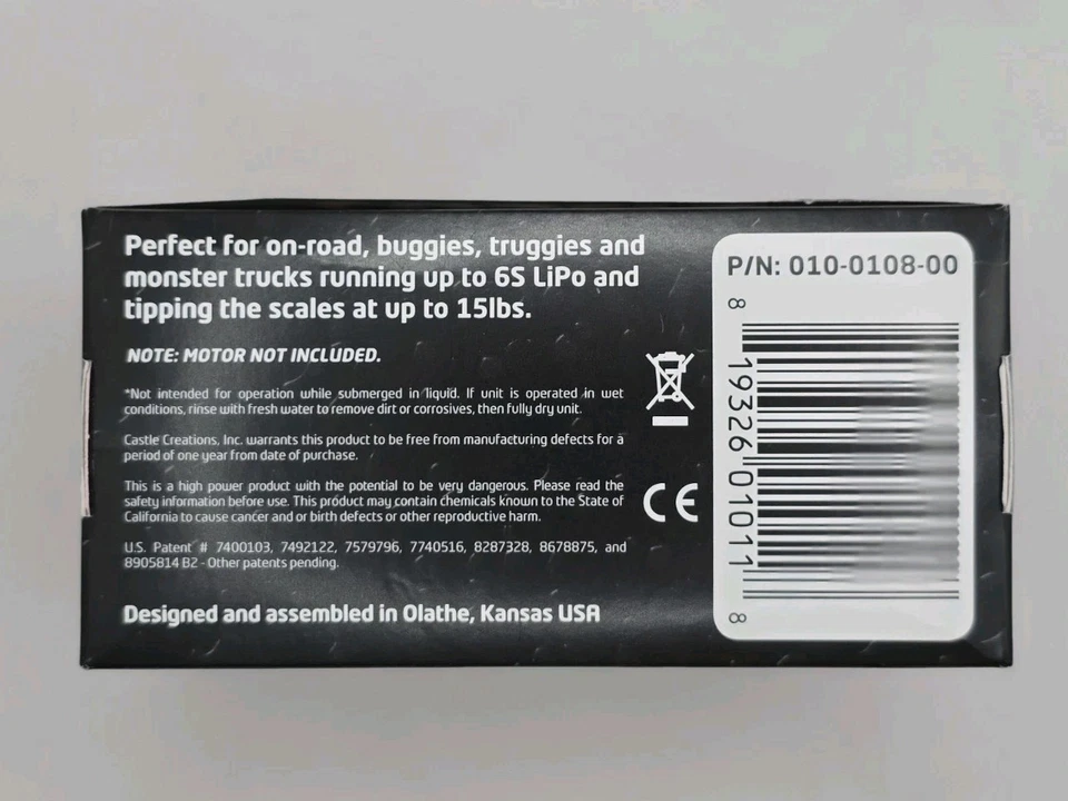 Castle Creations 010-0108-00 1/8 Mamba Monster 2 Extreme Esc, Waterproof - Image 3 of 3