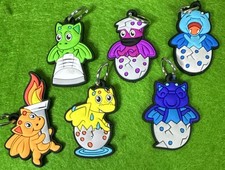 Kids Heart Challenge 6 Dragon Key Fobs / Backpack Clips American Heart Assoc.