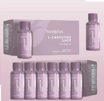 FARMASI Nutriplus L-Carnitine Shot with Green Tea for Weight Loss & Performance Boost