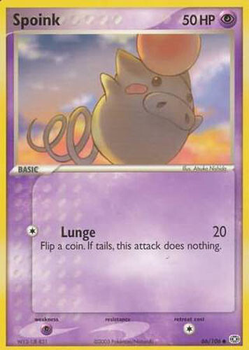 Pokemon Card - Emerald 66/106 - SPOINK (common) - NM