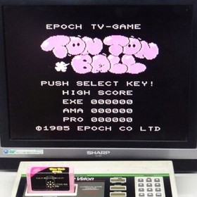 TON TON BALL EPOCH Super Cassette Vision Japan Import NTSC SCV Puzzle Comp USED