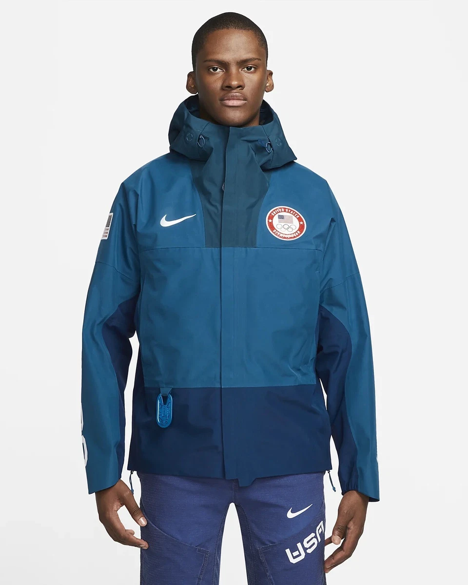 Nike ACG USA Olympic Chain Of Craters Jacket Blue Goretex Mens Large |