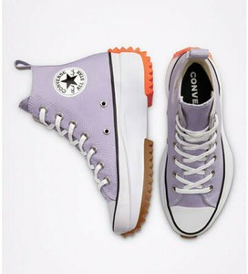 converse run star hike hi trainers in lilac