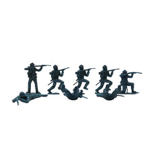 Union Soldier Figures Metallic Blue Marx Reissue Set of 8