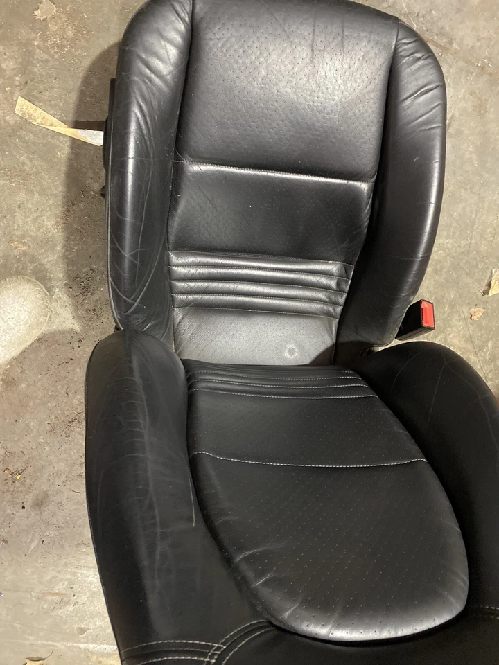 Кожаное сиденье для левого водителя Porsche 911 Boxster 2000 2001 2002 2003 2004 годов выпуска черное - Изображение 3 из 4
