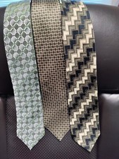 3 Men's Dress Tie Classic Neck Tie All Silk 3 Companies