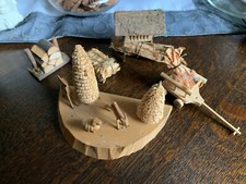 Konvolut Krippe Holz Konvolut Leiterwagen Holzscheit Strohballen Korb