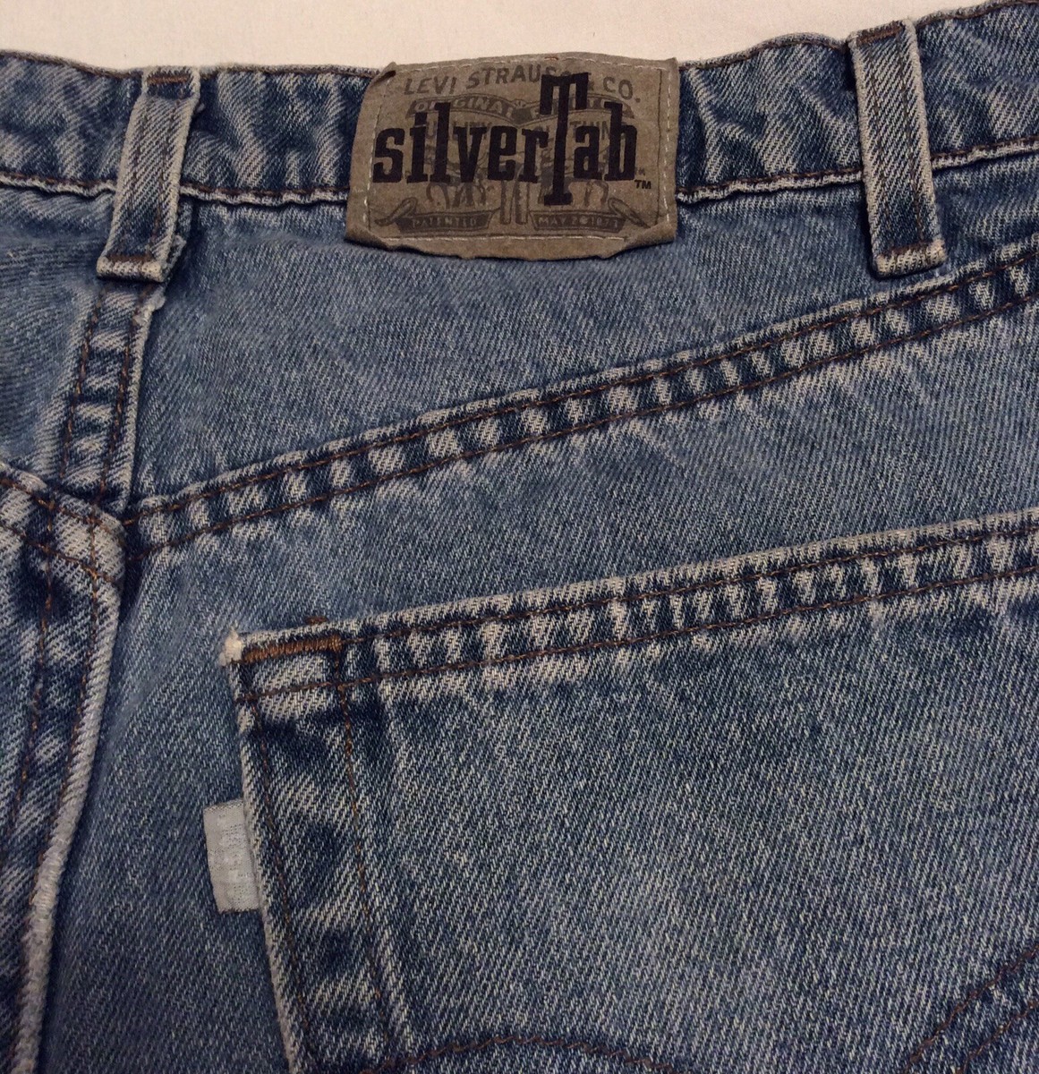 Levi's Silver Tab Relaxed Fit Vintage Jeans 1990s Straight Cotton