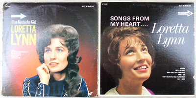 2x LORETTA LYNN Blue Kentucky Girl SONGS FROM MY HEART Vinyl LP 33 Giri 12''