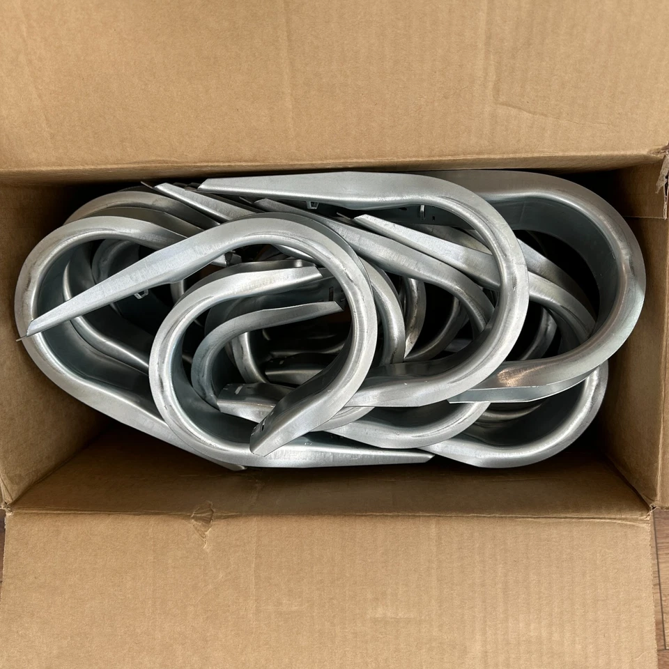 50 Pack 4" J Hook & Retainer Clip Wall Mount J-Hook J Hooks New in Box ICC Steel - Image 2 of 4