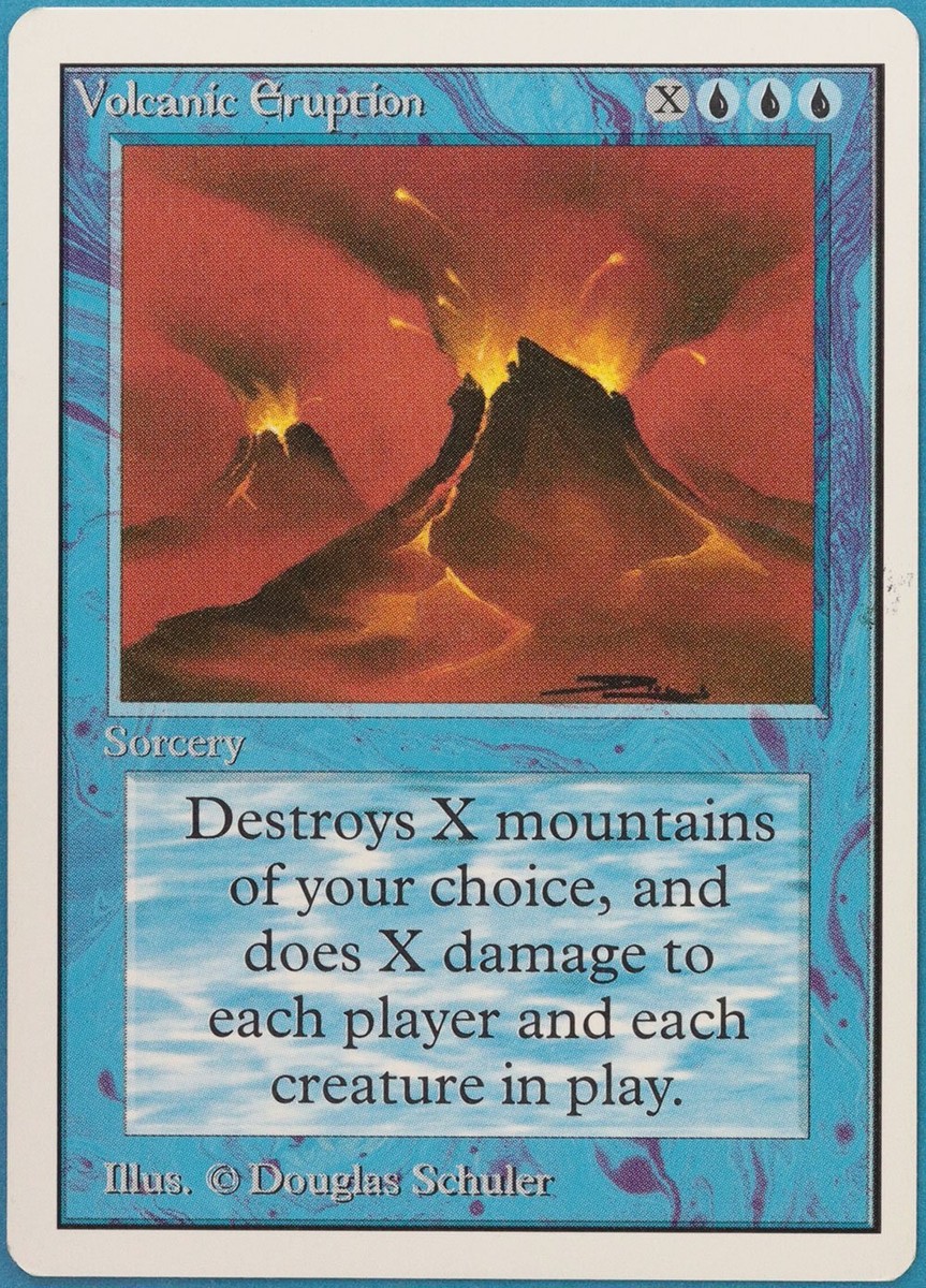 Volcanic Eruption Unlimited NM Blue Rare MAGIC MTG CARD (ID