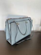 Valextra Handbag/briefcase Madison Working Bag Baby Blue Gold Tone Hardware Used