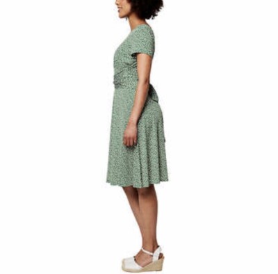 green dress and white wedge lady Keep Me Comfy Casual Maxi Dress in Green