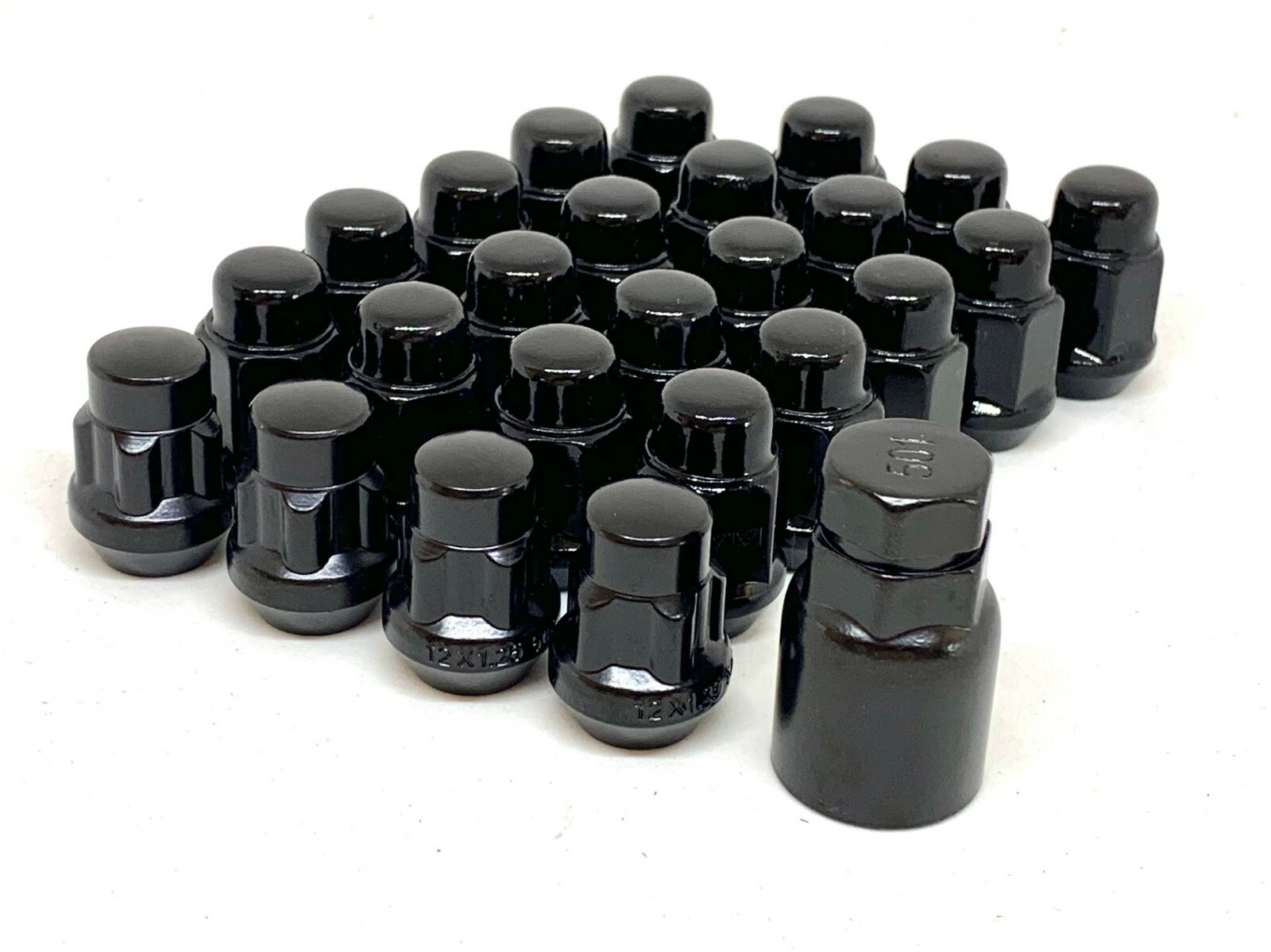 Fits Nissan Patrol MK MQ GQ GU 4x4 4x2 24 x Black Wheel Nuts