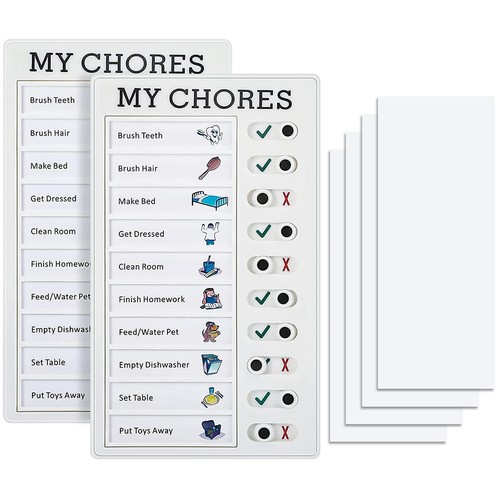 2Pcs Portable Chore Chart Memo Boards-4.7x7.9 Inch Detachable Message FaidG - Picture 12 of 12