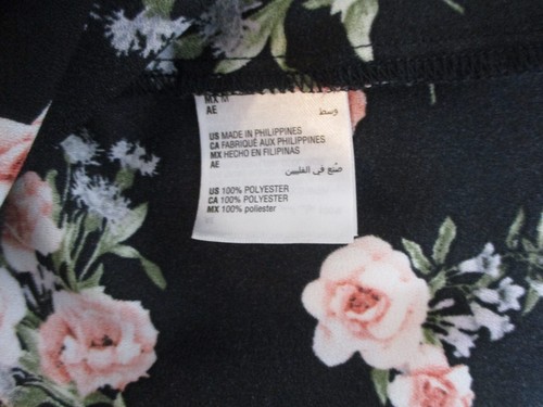 Anthropologie Morgan Taylor Women's Top Size M Short Sleeve Black Floral - Bild 4 von 5