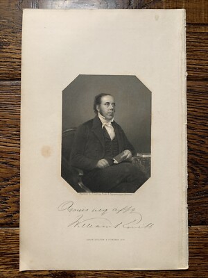 Antike Radierung Wilhelm Knibb 14 cm x 22 cm