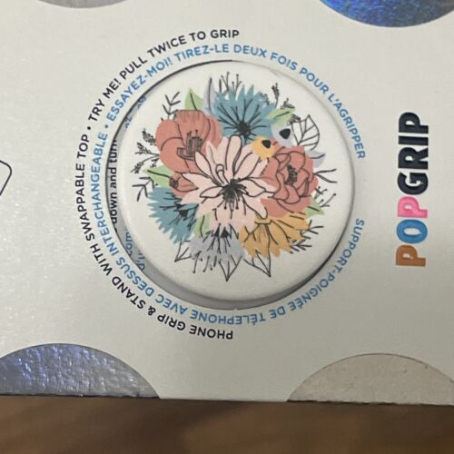 Neu PopSockets PopGrip Telefon Griff Ständer Swap Top Boho Blumenmuster Wildblumen  - Bild 1 von 3