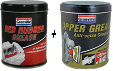 Granville Anti Seize Smar miedziany 500g i czerwony smar gumowy 500g SERWIS HAMULCOWY