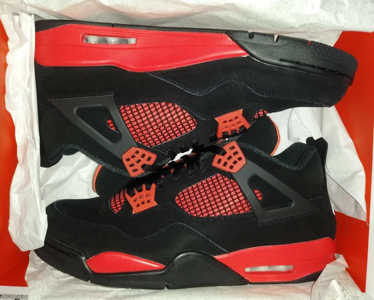 Jordan 4 retro red cheap and black