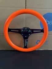 350mm Dish Steering Wheel - Fit 6 Hole Hub Like Vertex Nardi Nrg Grip