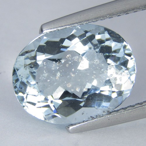 4.90Cts Natural Genuine Earth Mind Blue Unheated Aquamarine Oval Shape Loose Gem - Picture 2 of 4