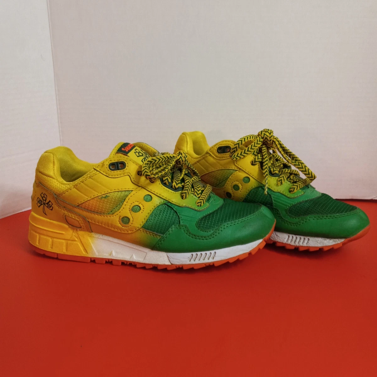 Saucony green and yellow clearance shoes