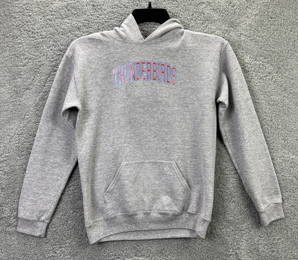 Sudadera con Capucha Shawnee Heights Thunderbirds JUVENTUD Grande Gris SHHS SHMS Tecumseh Foto 2 de 4