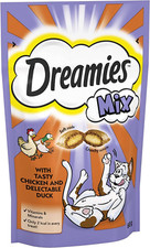 Image of Dreamies Cat Treats, Tasty Snacks with Delicious Chicken and Delectable Duck, 8 